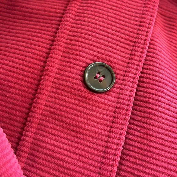 Avec Les Filles Anthro Cropped Corduroy Jacket S Shacket coat Raspberry pink Red - Picture 6 of 14